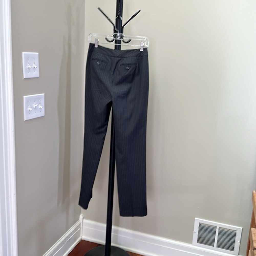 Ann Taylor Factory Black Pinstripe Wide Leg Pants - Picture 2 of 3